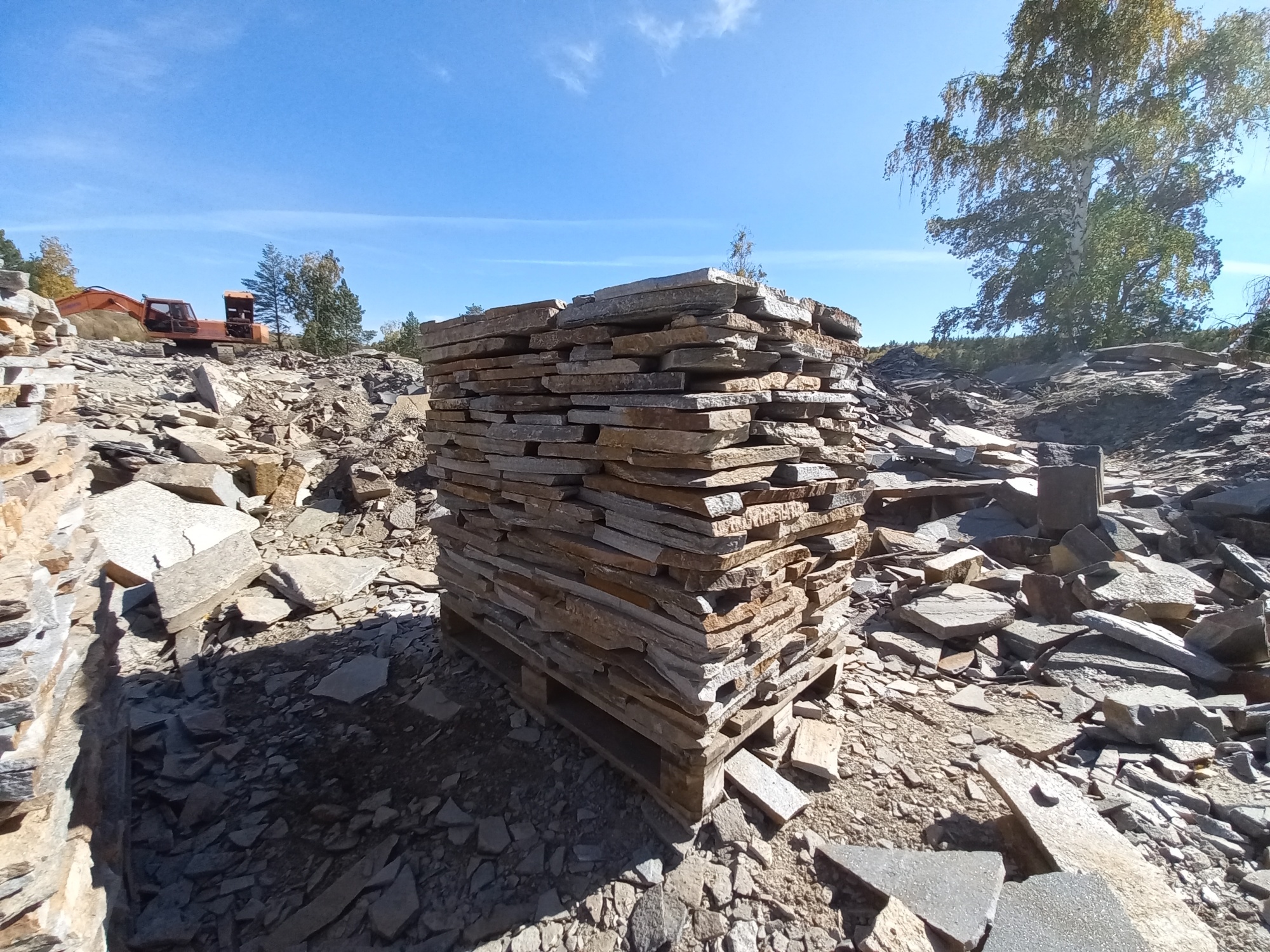 Плитняк златолит серебристый для мощения на бетон купить в Кыштыме