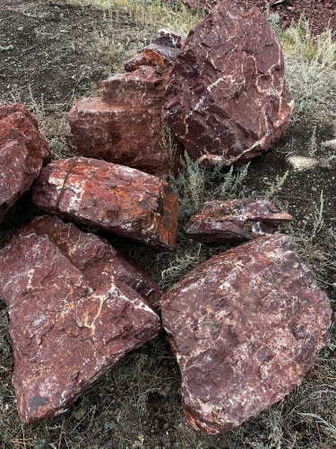 Камни для ландшафтного дизайна красно-фиолетовые 10-60 килограмм купить в Кыштыме