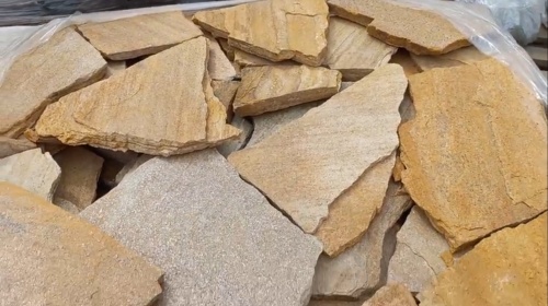 Плитняк златолит жёлтый для цоколя купить в Кыштыме