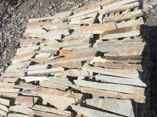 Горбушка златолит золотистый для облицовки купить в Кыштыме